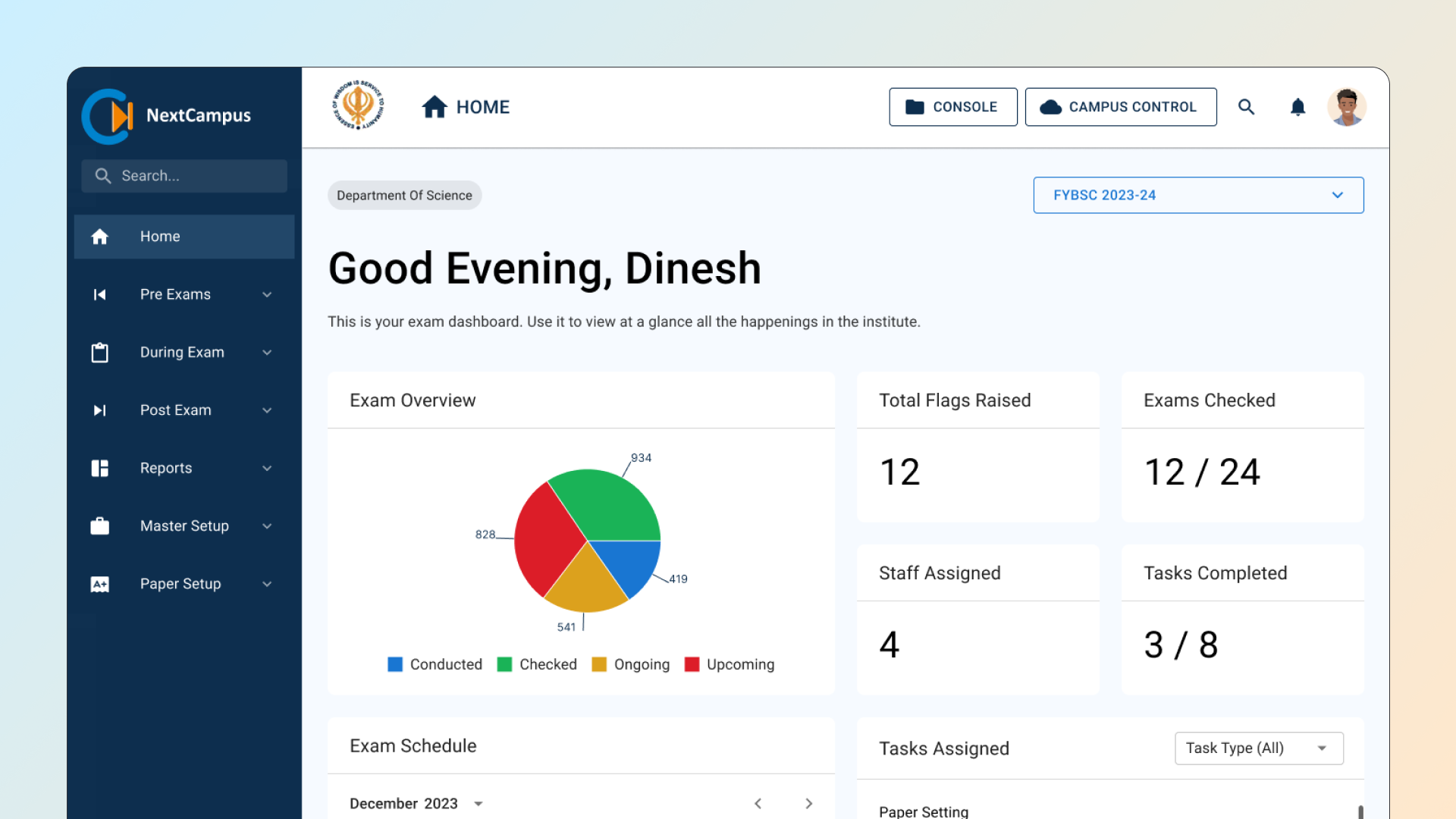 Exam Dashboard