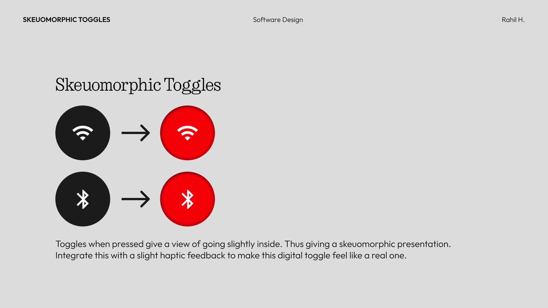 Skeuomorphic Toggles