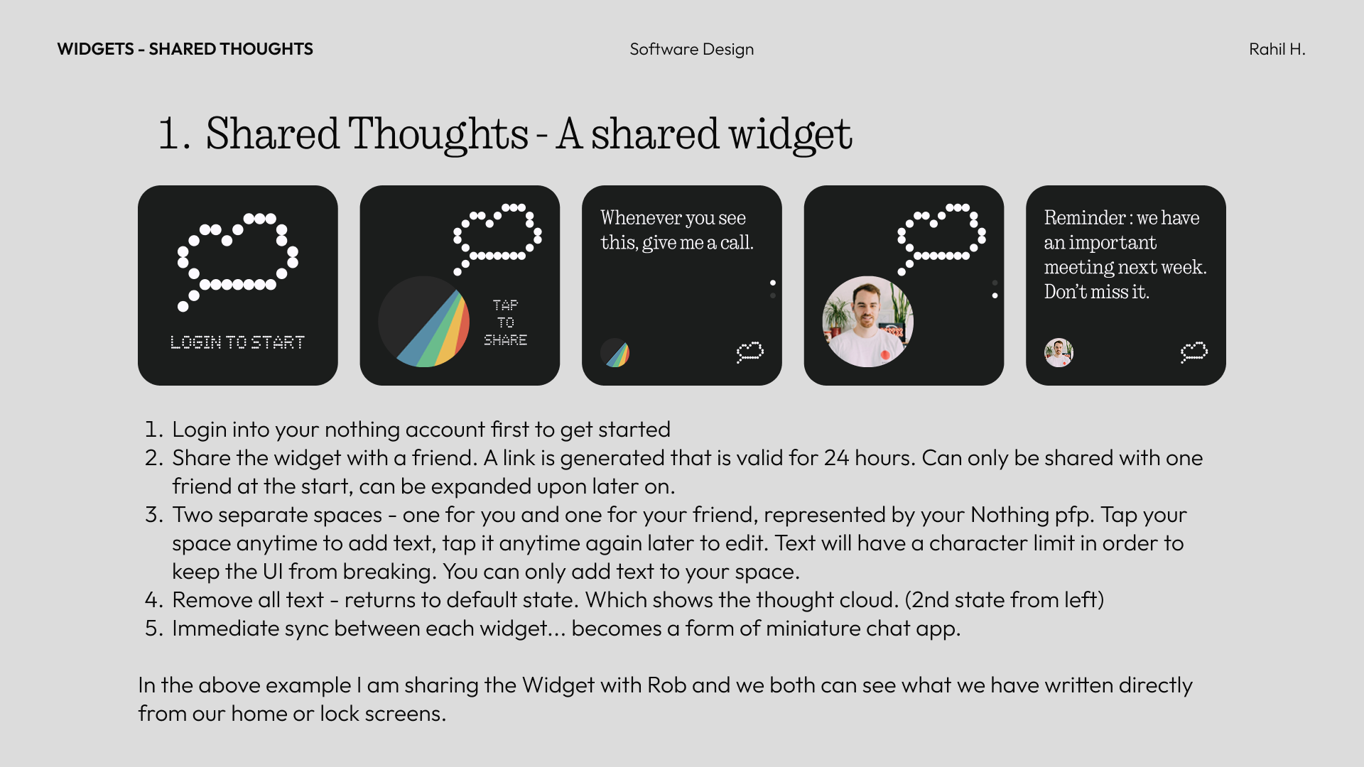 Widget - Shared Thoughts
