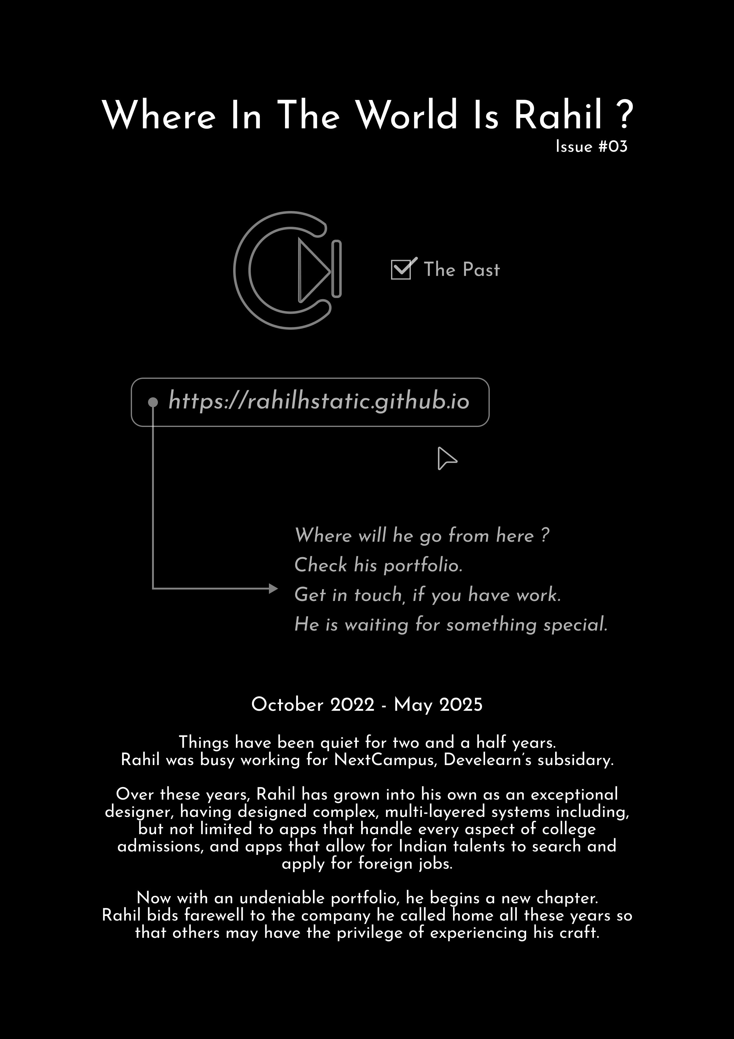 Issue 3 -'Where In The World Is Rahil ?'