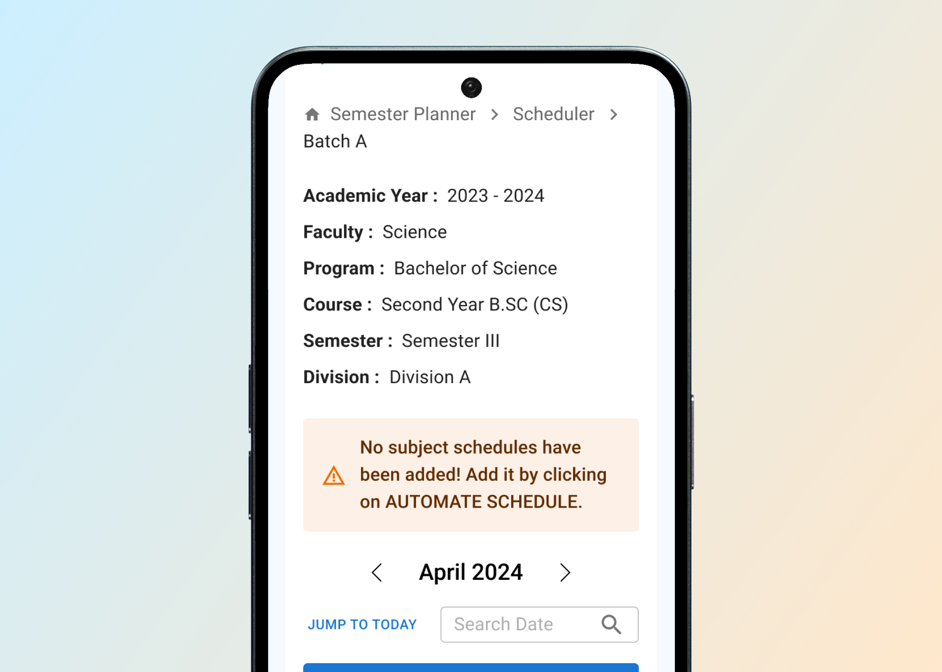 Semester Planner - Mobile
